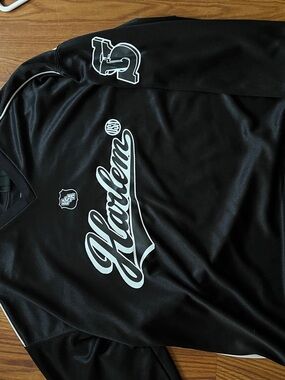 H&M Black Jersey with White Harlem Script